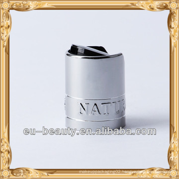 shiny silver metal disc top cap 24/415